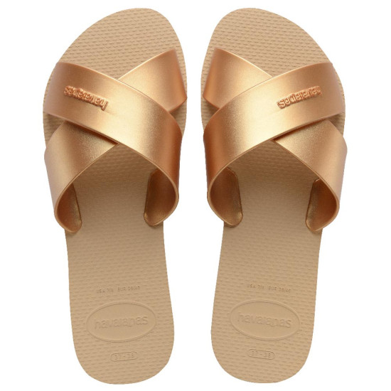 Havaianas Γυναικεία Slides Aqua Metallic W Havaianas Γυναικεία Slides Aqua Metallic W
